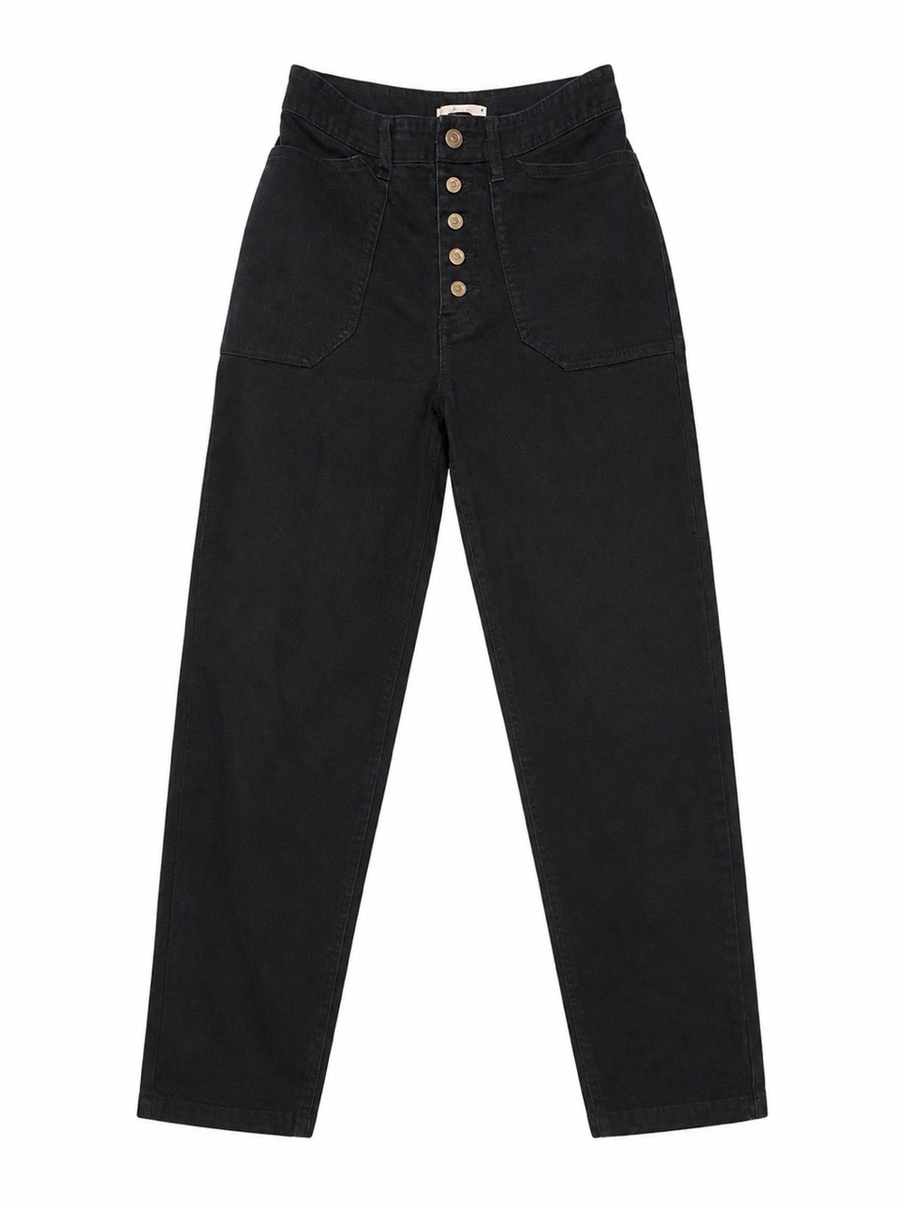 Aritzia Wilfred Free High-Rise Utility Straight Leg Jeans/Pant- Black / Size 4 - Picture 3 of 10